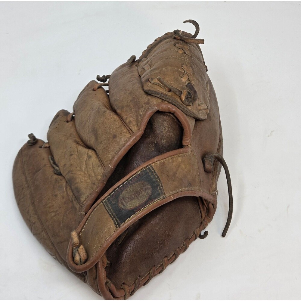 Vintage Newport 4010 Leather Baseball Glove Pro Style Pocket Made Japan